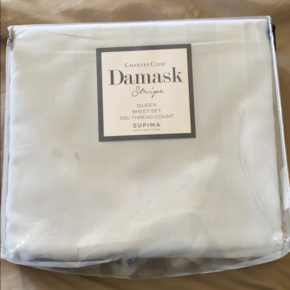 Charter Club Queen TOP Sheet only Baby Blue